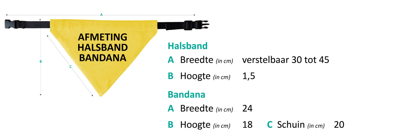 Gele halsband bandana - Ik ben bang