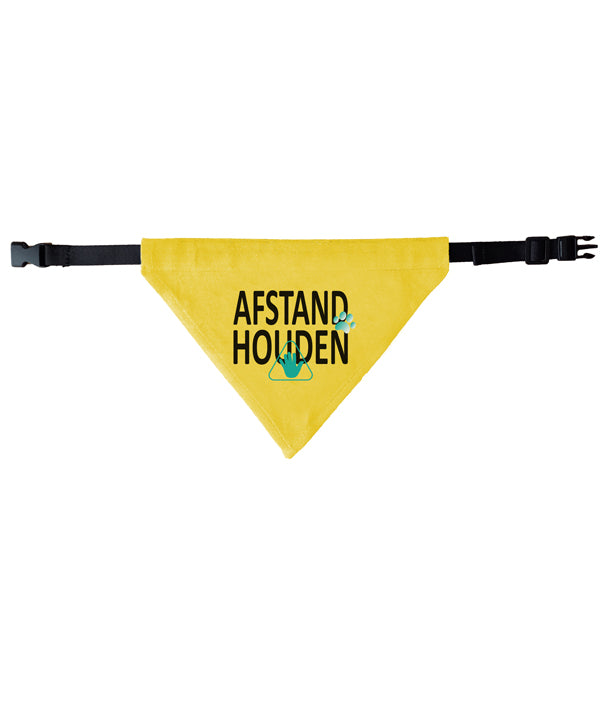 Gele halsband bandana - Afstand houden