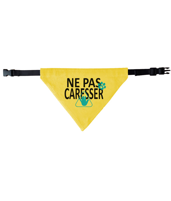 Gele halsband bandana - NIET AAIEN (Hand)