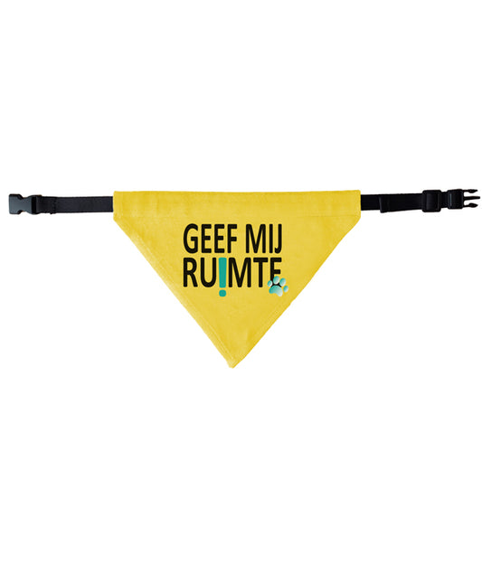 Gele halsband bandana - Geef mij ruimte