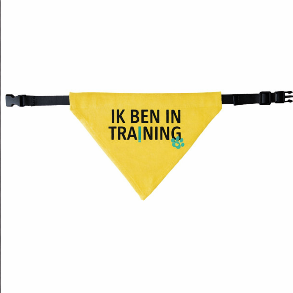 Gele halsband bandana - Ik ben in Training