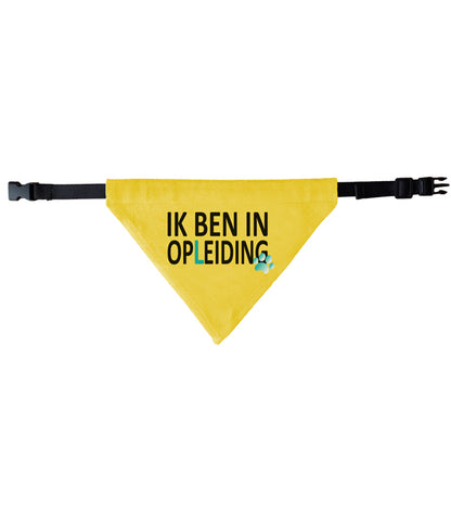 Gele halsband bandana - Ik ben in opleiding
