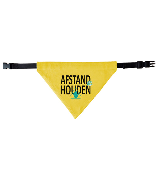Gele halsband bandana - Afstand houden