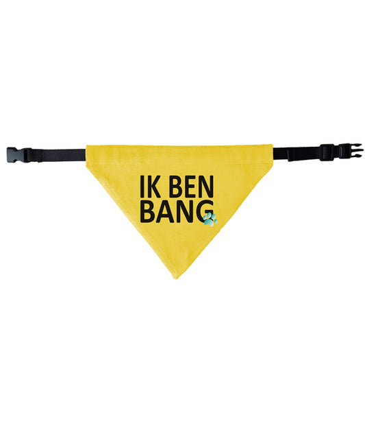Gele halsband bandana - Ik ben bang