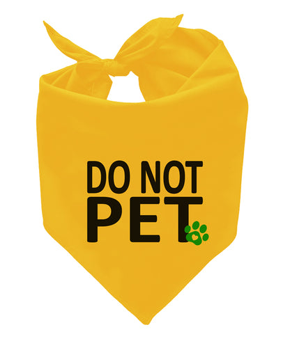 Gele honden bandana - Niet aaien