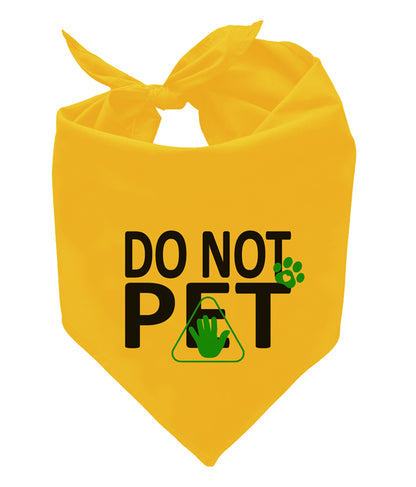 Gele honden bandana - NIET AAIEN (Hand)