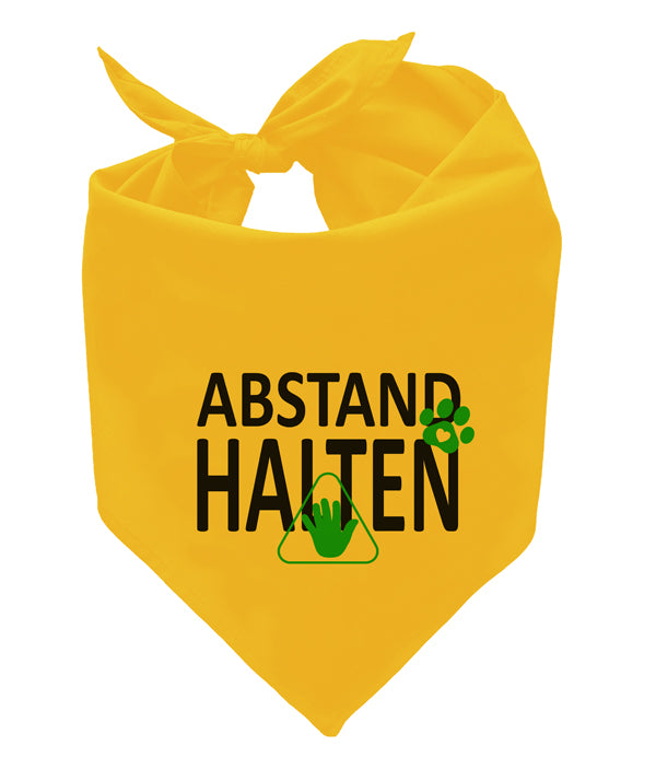 Gele honden bandana - Afstand houden