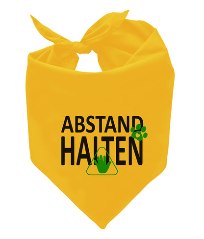 Gele honden bandana - Afstand houden