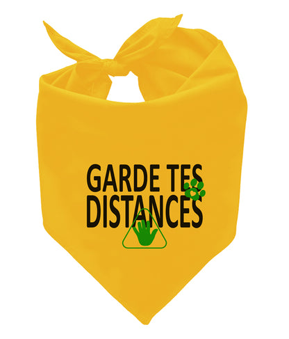 Gele honden bandana - Afstand houden