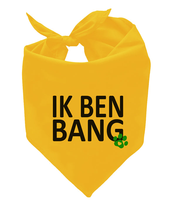 Gele honden bandana - Ik ben bang
