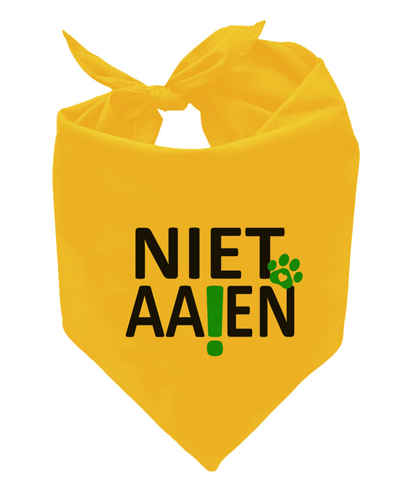 Gele honden bandana - NIET AAIEN