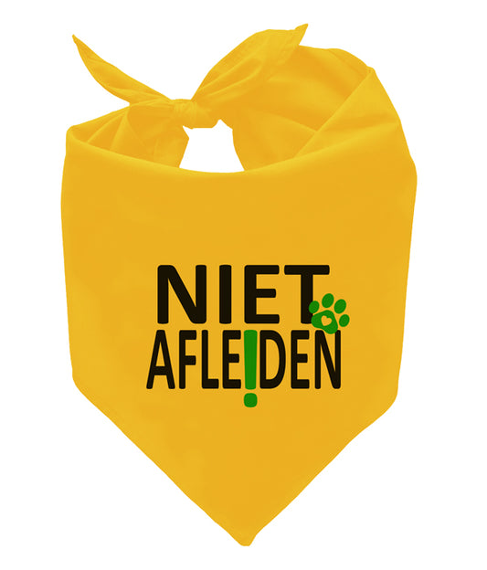 Gele honden bandana - Niet afleiden