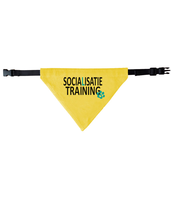 Gele halsband bandana -socialisatie training