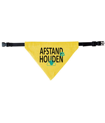 Gele halsband bandana - Afstand houden