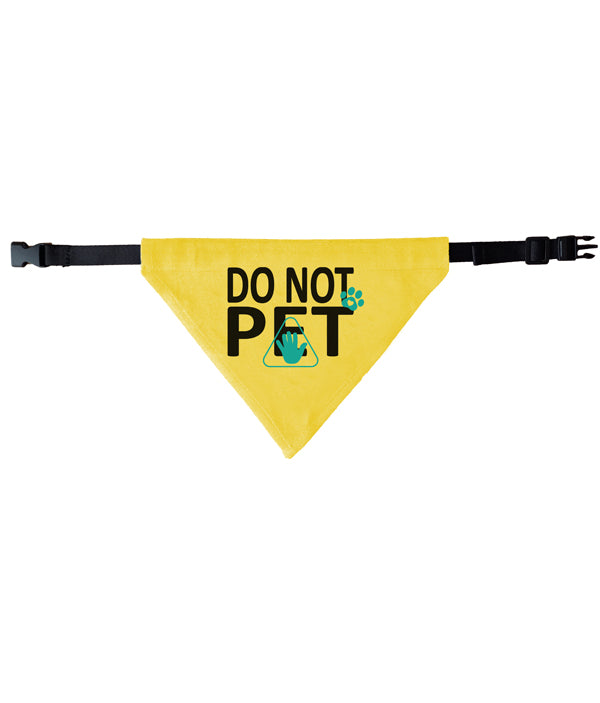 Gele halsband bandana - NIET AAIEN (Hand)
