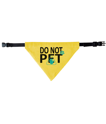 Gele halsband bandana - NIET AAIEN (Hand)