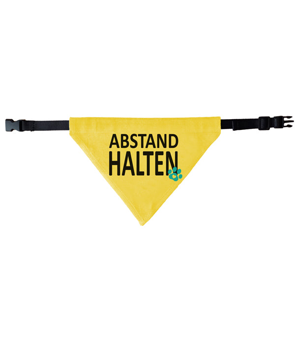 Gelbes Halsband-Halstuch – Abstand halten