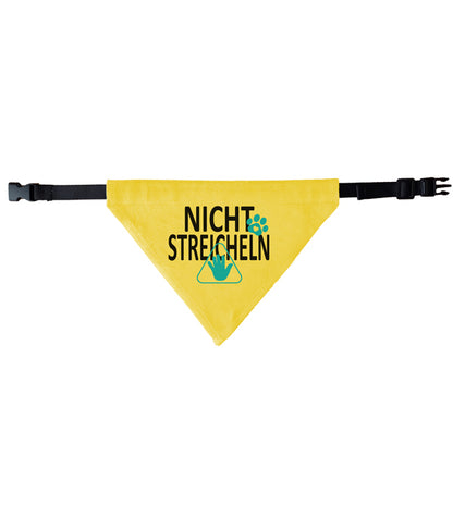 Gele halsband bandana - NIET AAIEN (Hand)