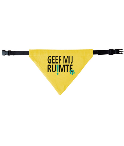 Gele halsband bandana - Geef mij ruimte