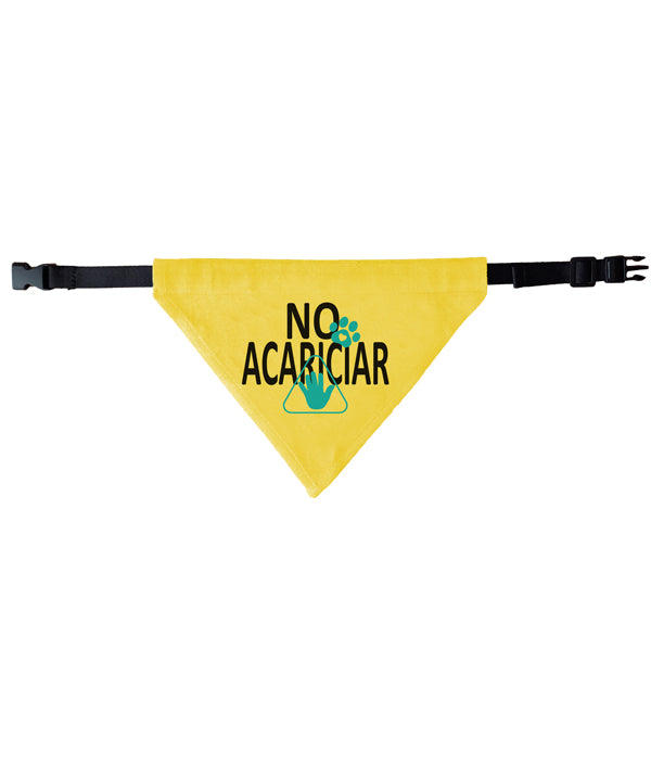 Gele halsband bandana - NIET AAIEN (Hand)