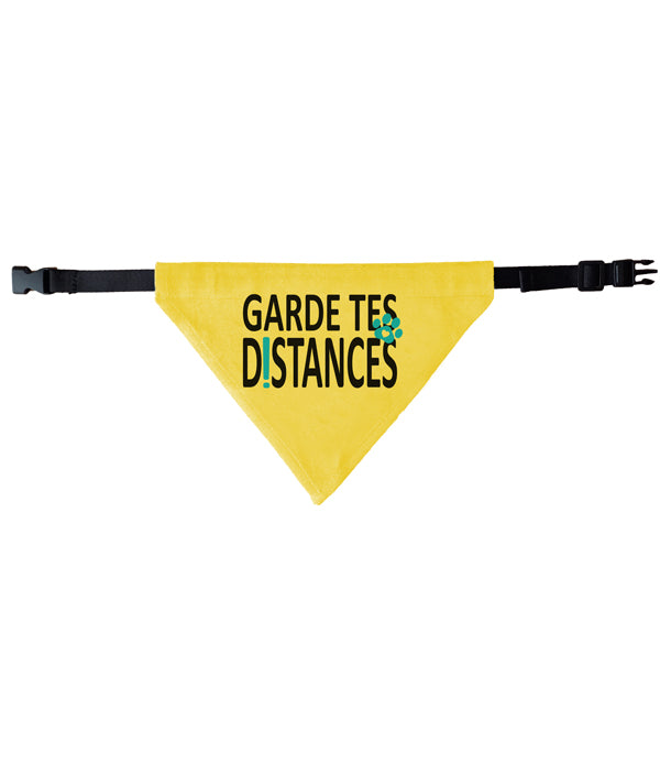 Gelbes Halsband-Halstuch – Abstand halten