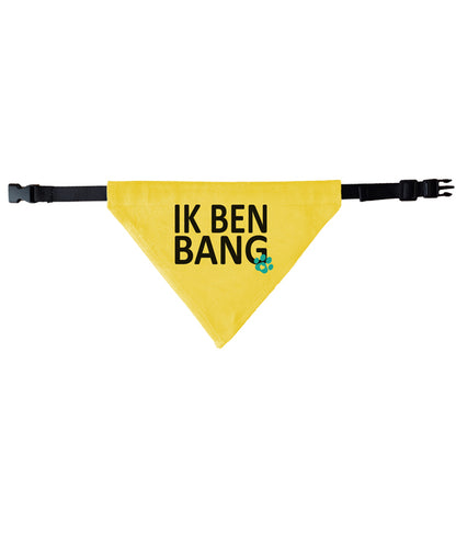 Gele halsband bandana - Ik ben bang