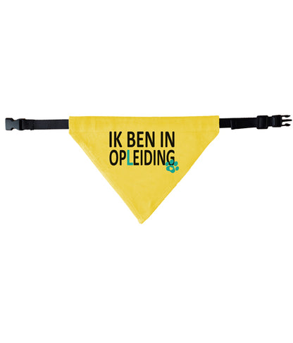 Gele halsband bandana - Ik ben in opleiding
