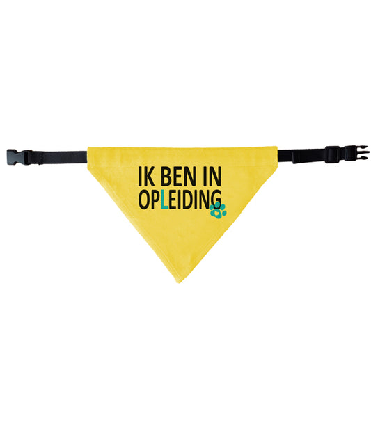 Gele halsband bandana - Ik ben in opleiding