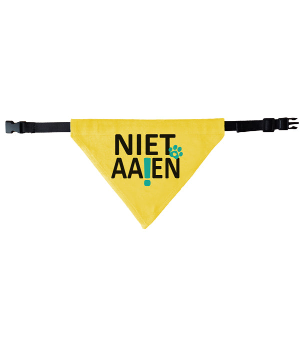 Gele halsband bandana - NIET AAIEN