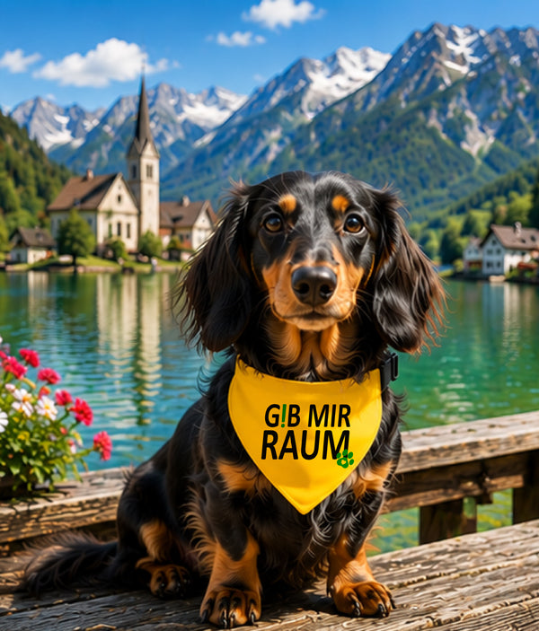 Gelbes Halsband-Bandana - Gib mir Raum