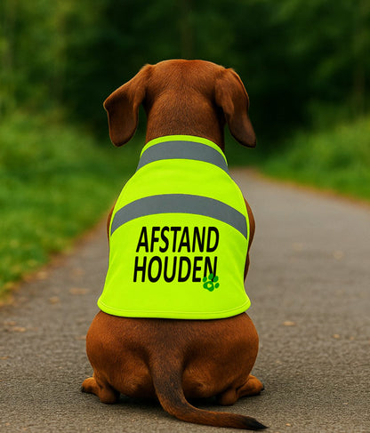 Gele Hondenhesje - Afstand houden