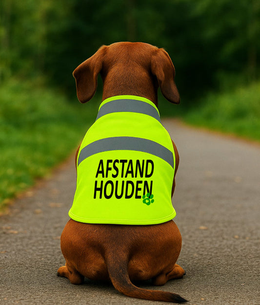 Gele Hondenhesje - Afstand houden