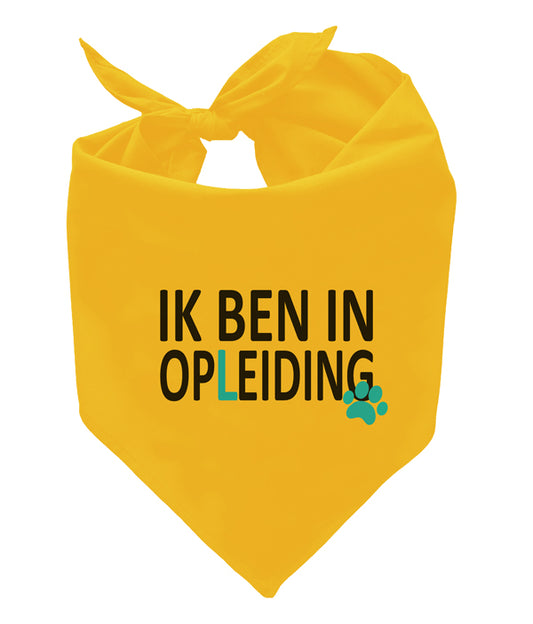 Gele honden bandana - Ik ben in opleiding