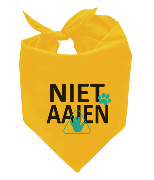 Gele honden bandana - NIET AAIEN