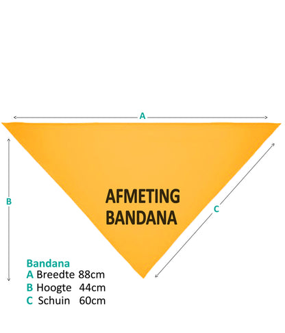Gele honden bandana - Afstand houden