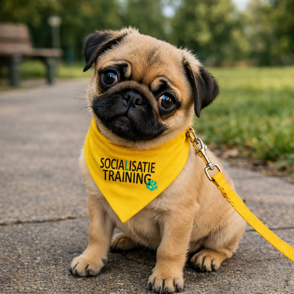 Gelbes Halsbandhalstuch - Sozialisierungstraining