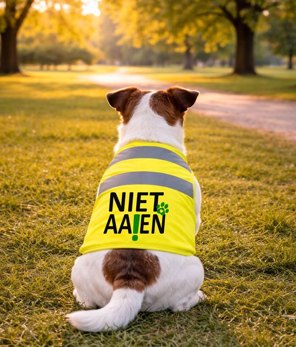 Gele Hondenhesje - Niet Aaien